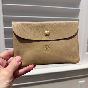 Classic Tan Leather Clutch